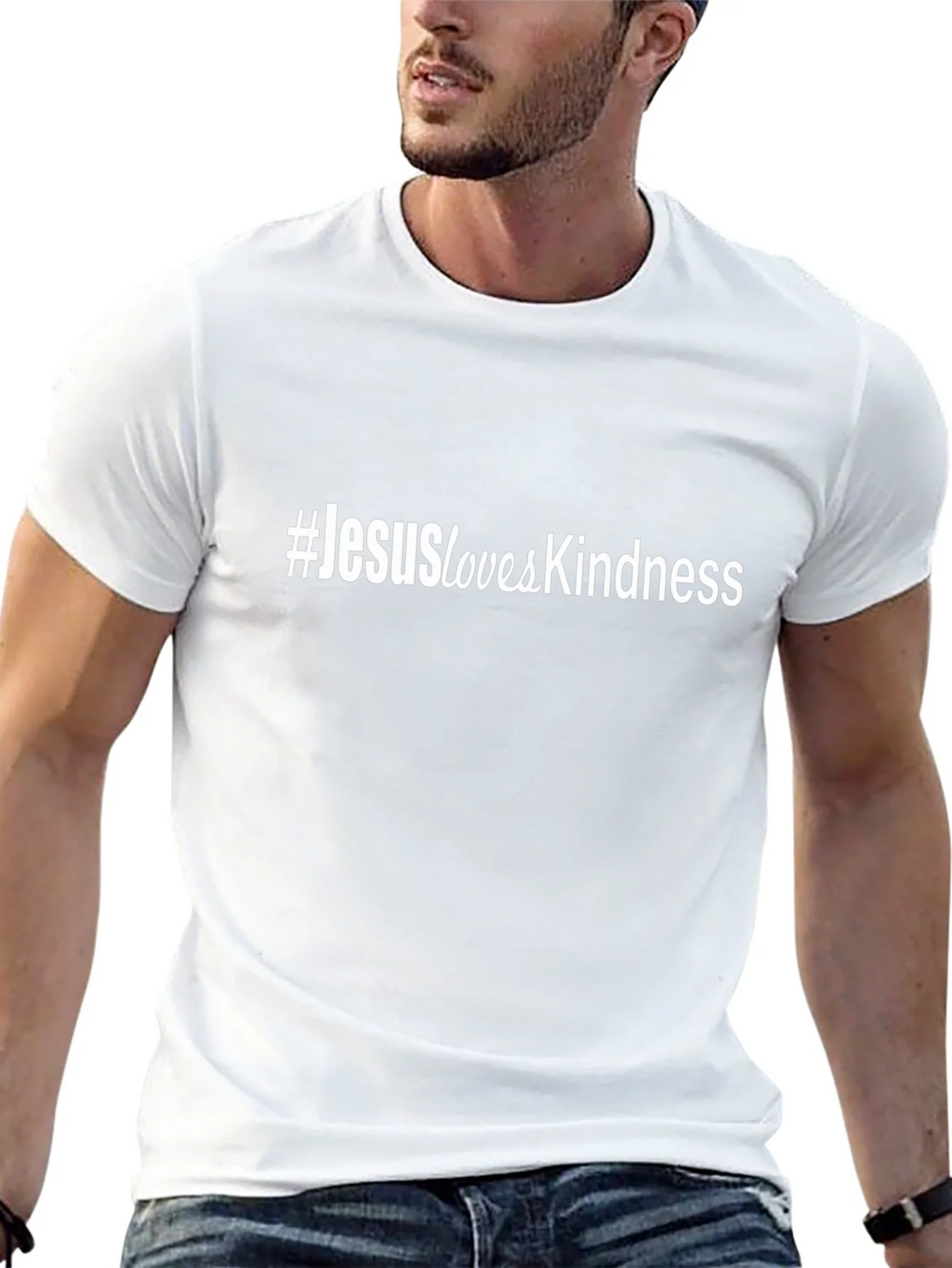#JesusLovesKindness Black Short Sleeve T-Shirt