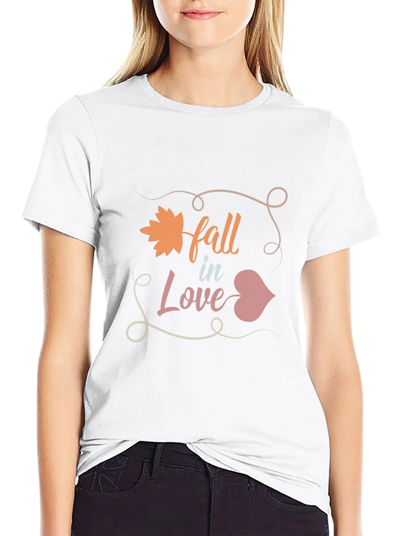 Fall in Love Graphic Tee - Mens Black T-Shirt