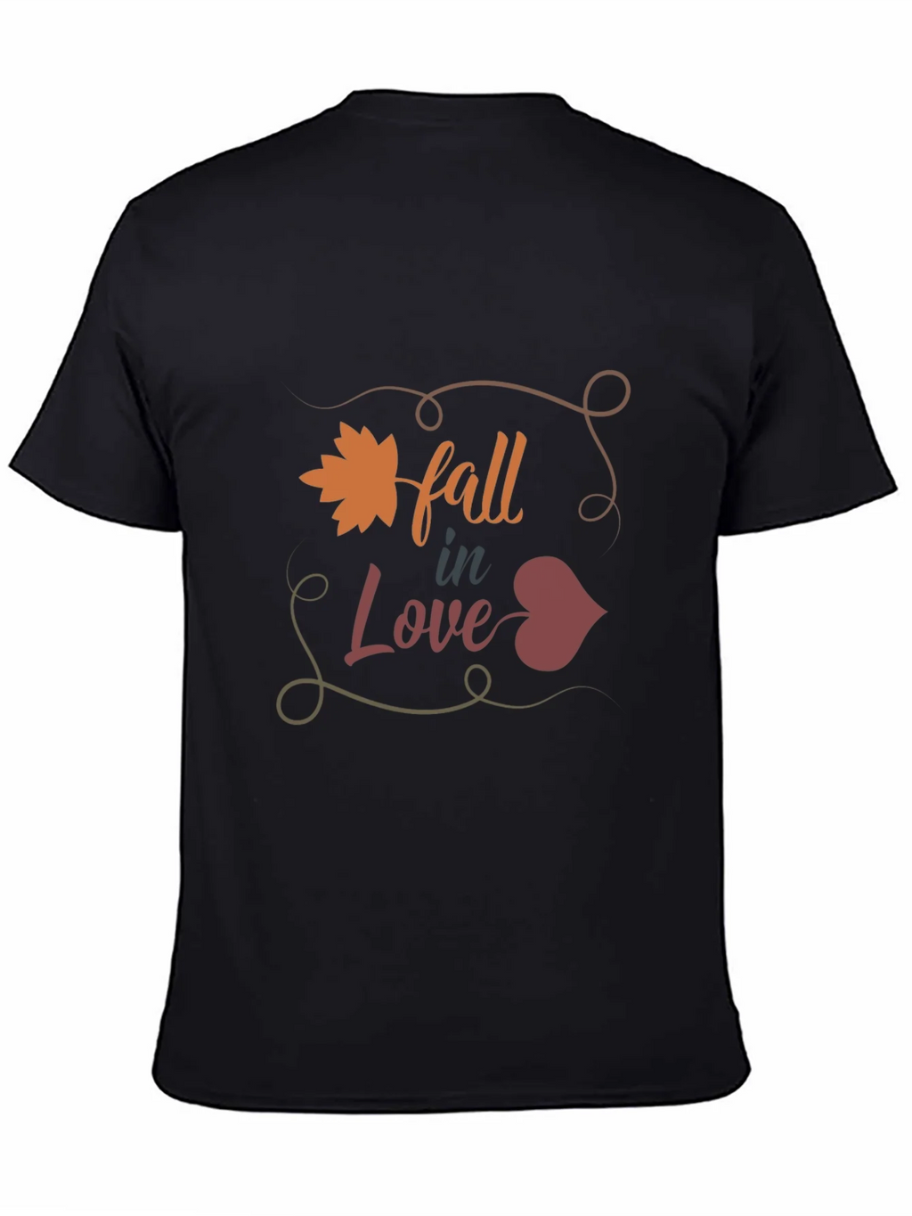 Fall in Love Graphic Tee - Mens Black T-Shirt