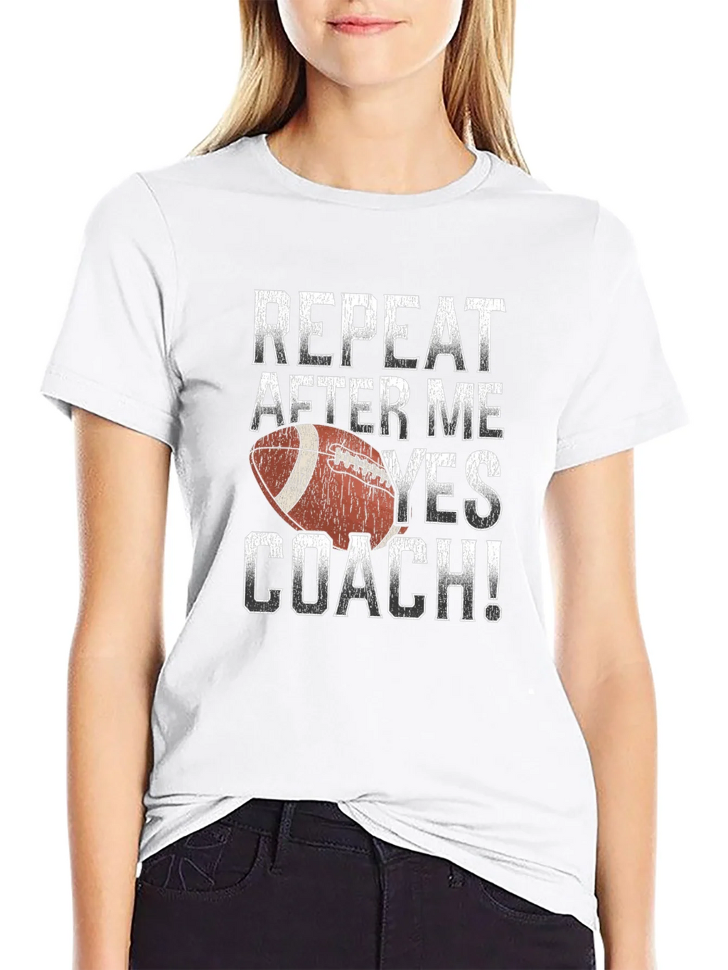 Repeat After Me Yes Coach Football T-Shirt