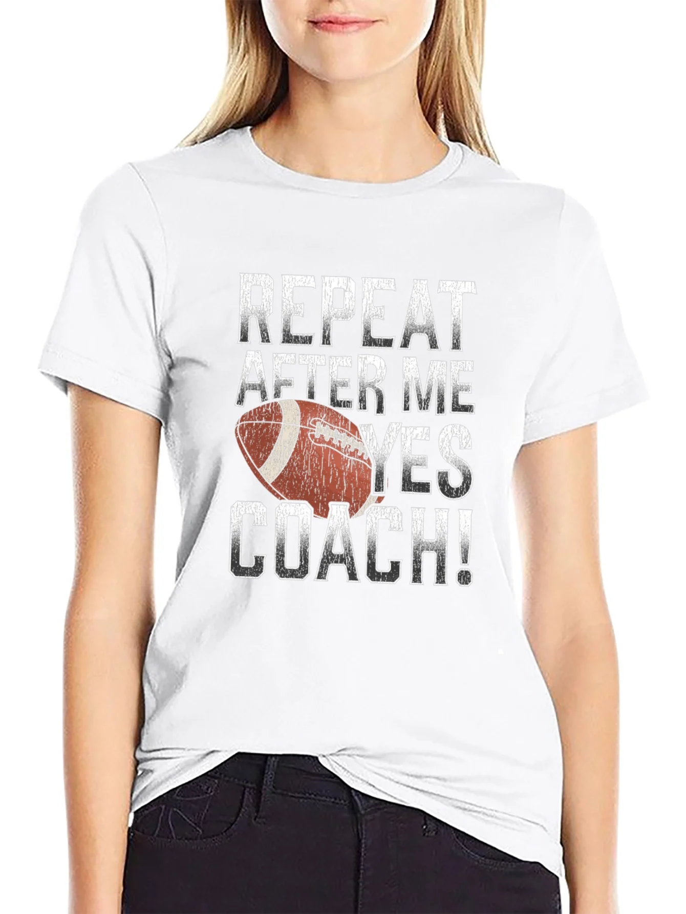 Repeat After Me Yes Coach Football T-Shirt