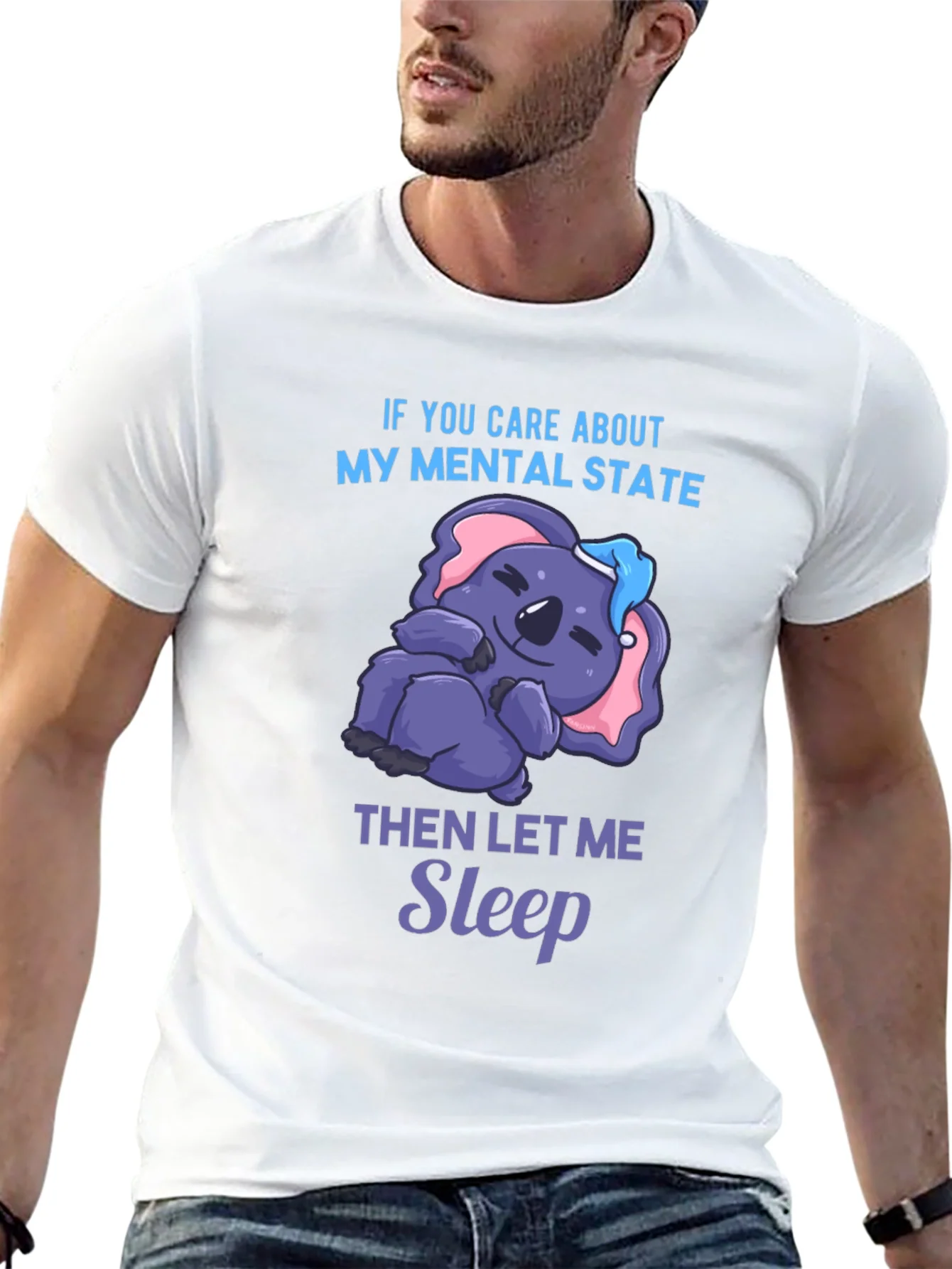 Funny Mental State Koala Sleep T-Shirt