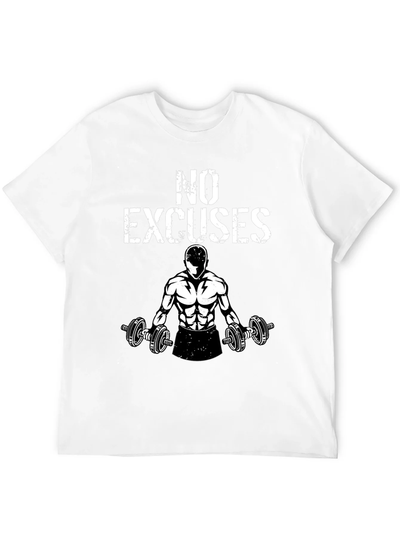 No Excuses Gym T-Shirt - Black Graphic Tee