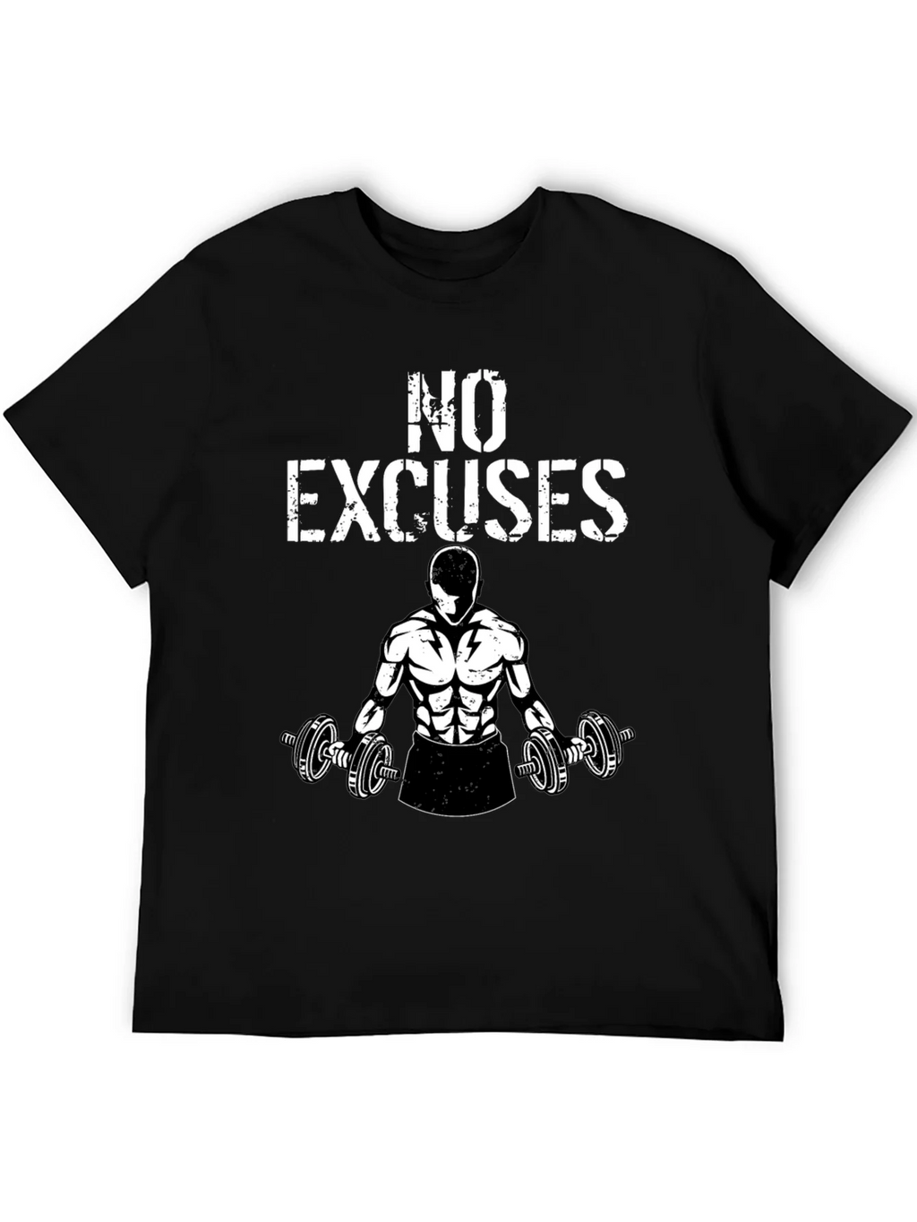 No Excuses Gym T-Shirt - Black Graphic Tee