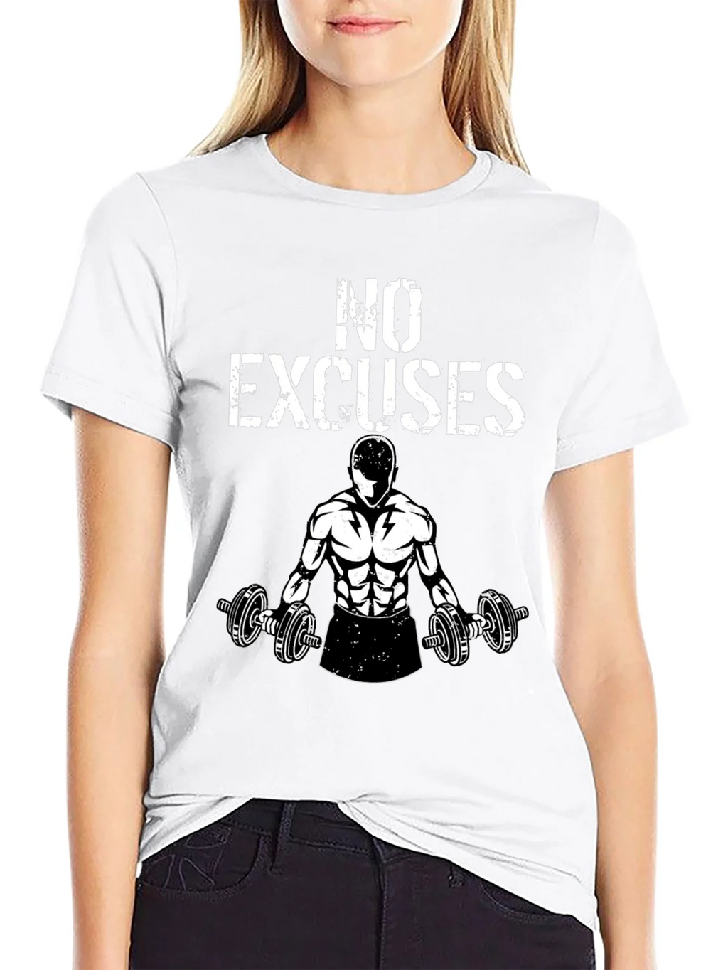 No Excuses Gym T-Shirt - Black Graphic Tee