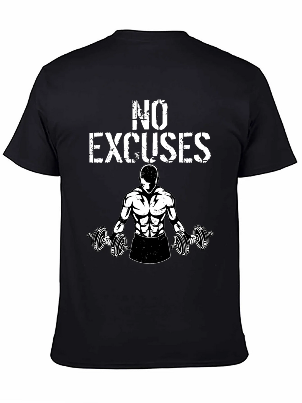 No Excuses Gym T-Shirt - Black Graphic Tee