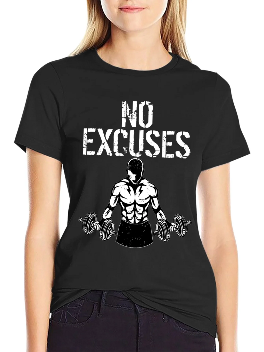 No Excuses Gym T-Shirt - Black Graphic Tee