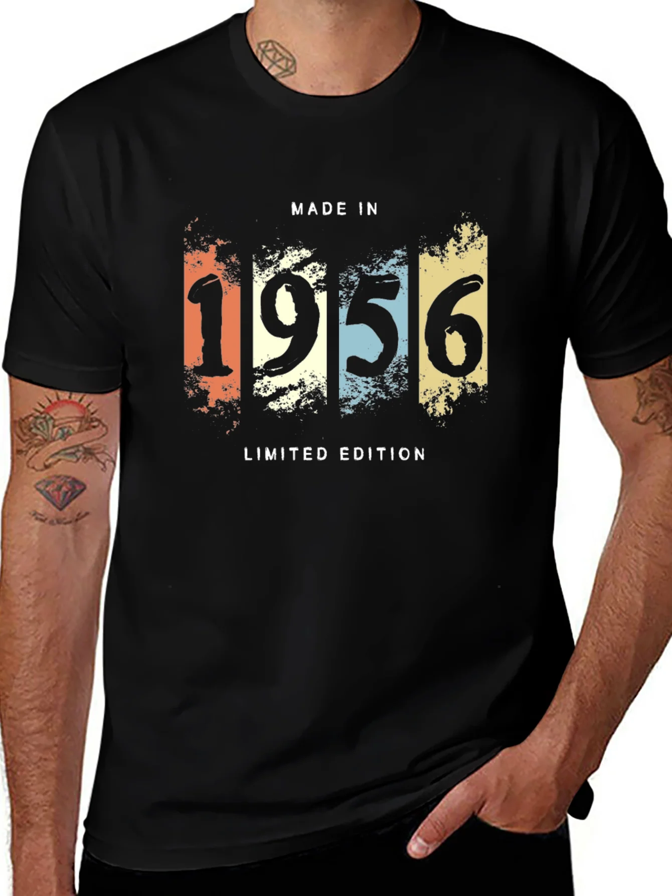 Vintage Made in 1956 Limited Edition Black T-Shirt