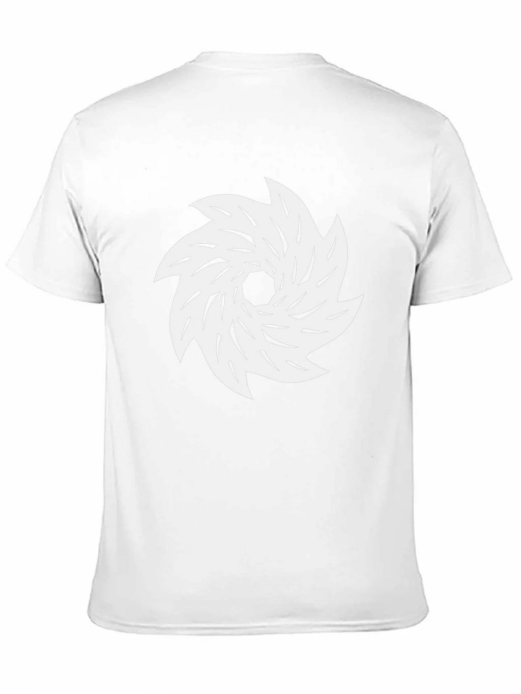 Black Tee with White Abstract Swirl Graphic