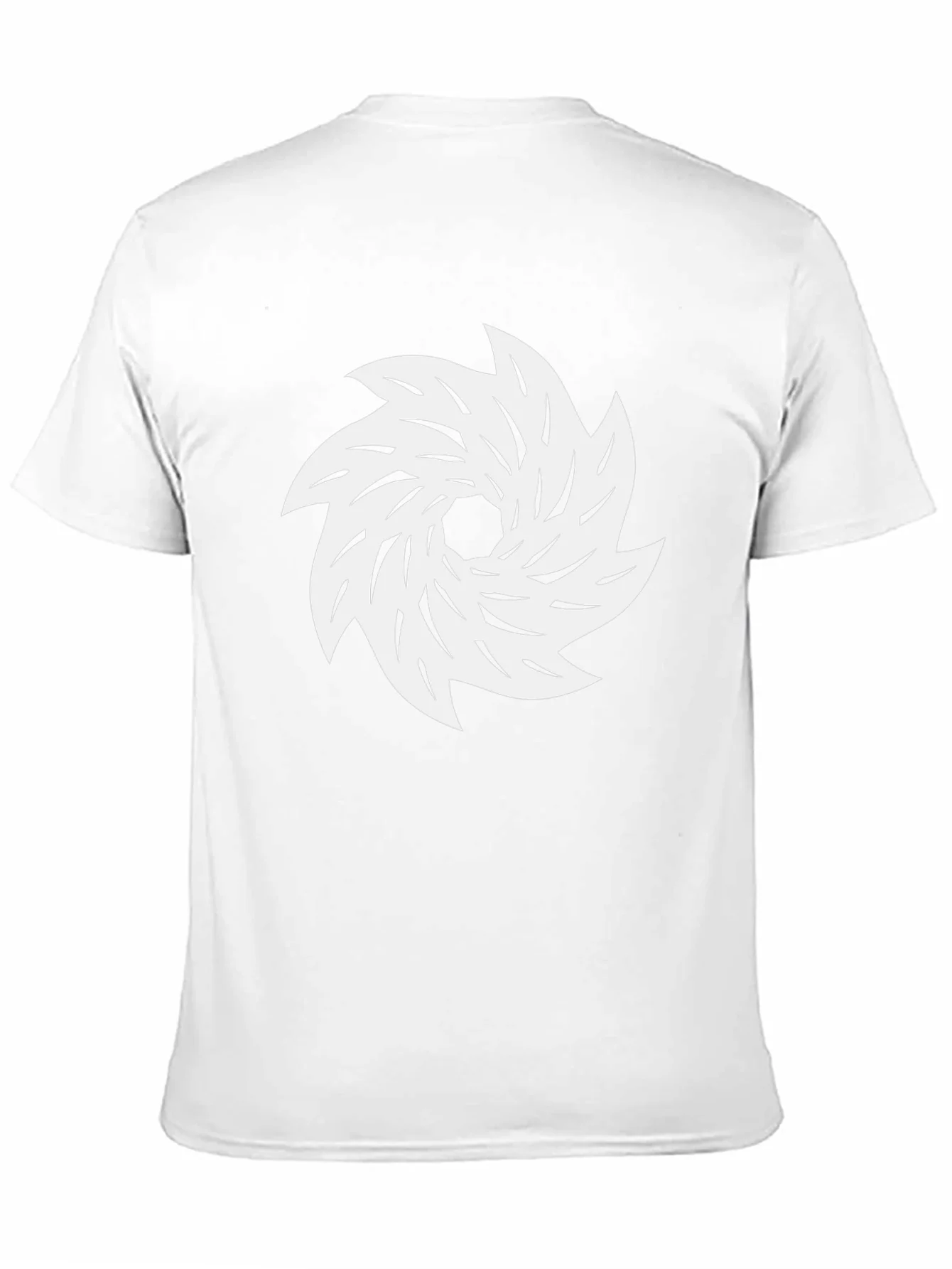 Black Tee with White Abstract Swirl Graphic